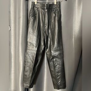 High Waist Leather Pants